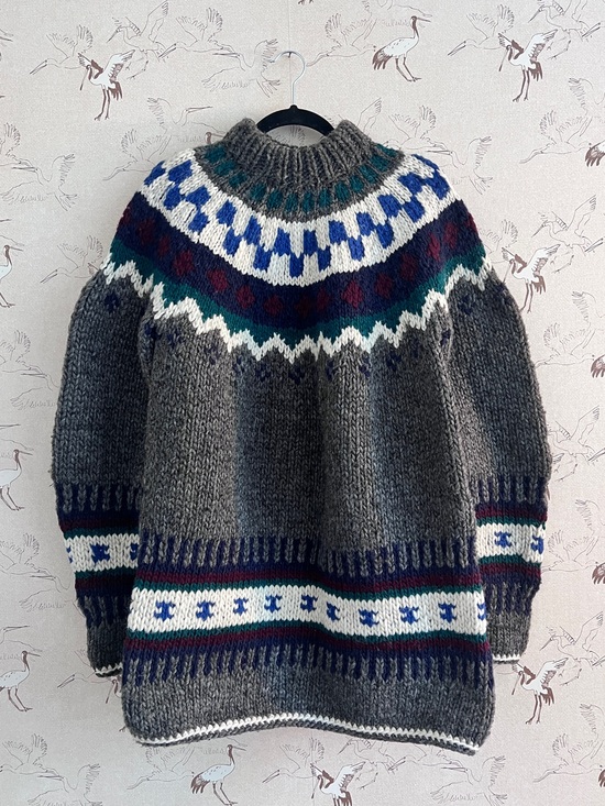 Vintage Sweaters - Vintage artesanias gladys Nordic fair isle sweater chunky knit
